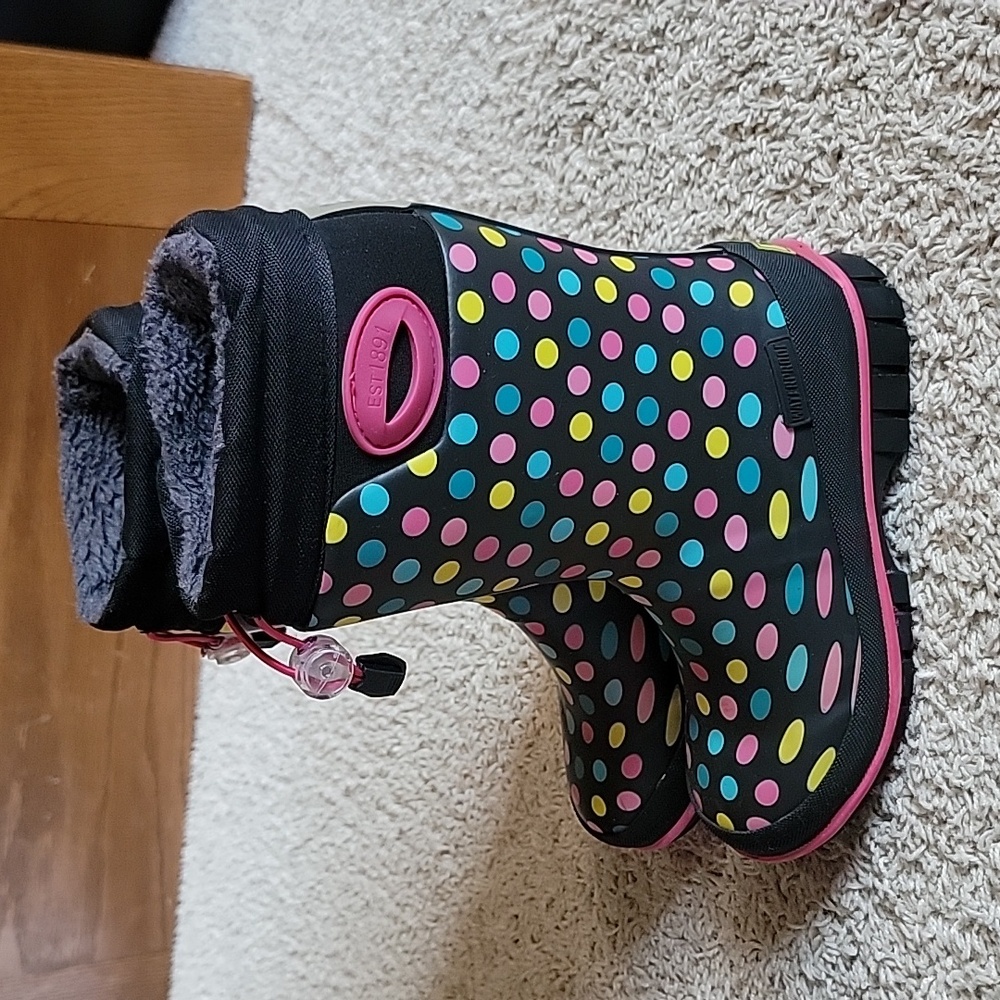 Western Chief Girls Size 12 Waterproof Winter Boots Faux Fur Lined -30°F EUC - Picture 6 of 14
